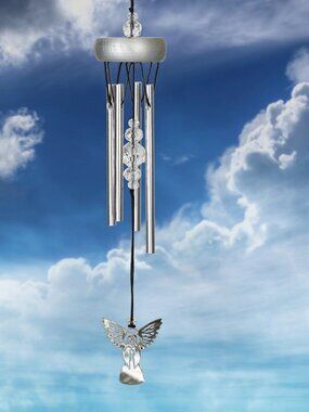 NEW Woodstock Chimes Wind Fantasy Angel Chime with Sparkling Crystals